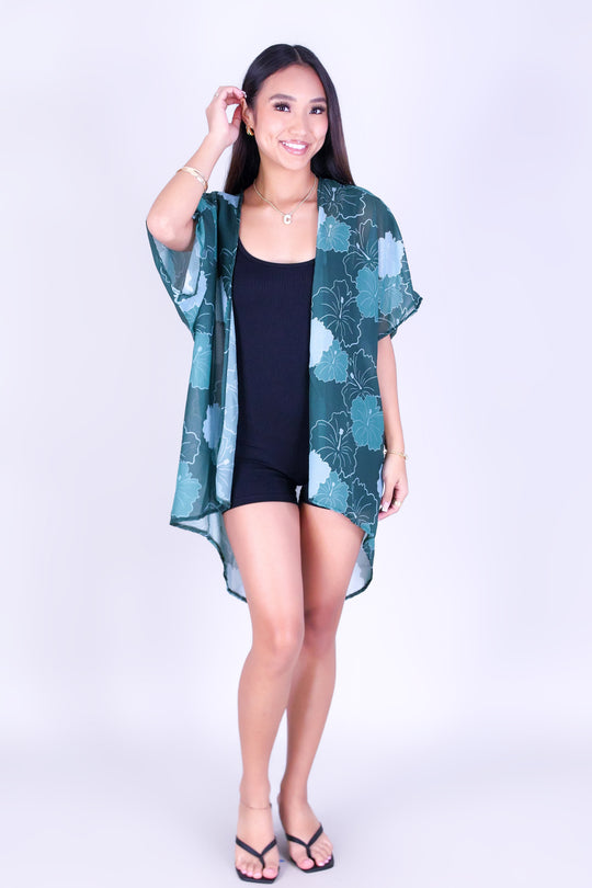 MULTI ALOALO CHIFFON CARDIGAN