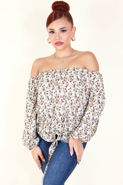 Jeans Warehouse Hawaii - L/S PRINT WOVEN CASUAL TOPS - DON'T WASTE IT TOP | By BLUSH
