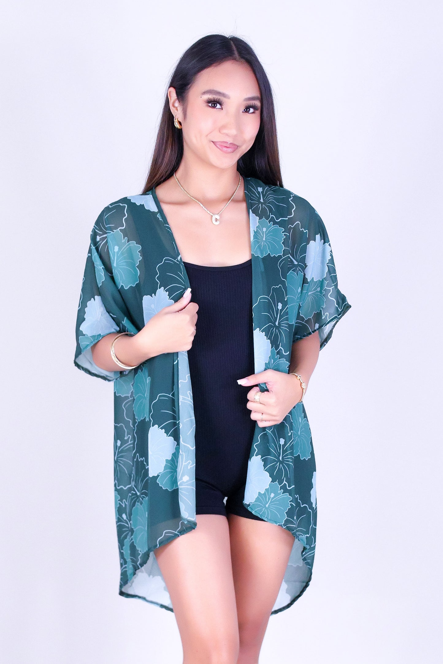 MULTI ALOALO CHIFFON CARDIGAN
