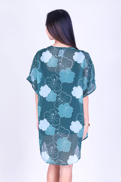 MULTI ALOALO CHIFFON CARDIGAN