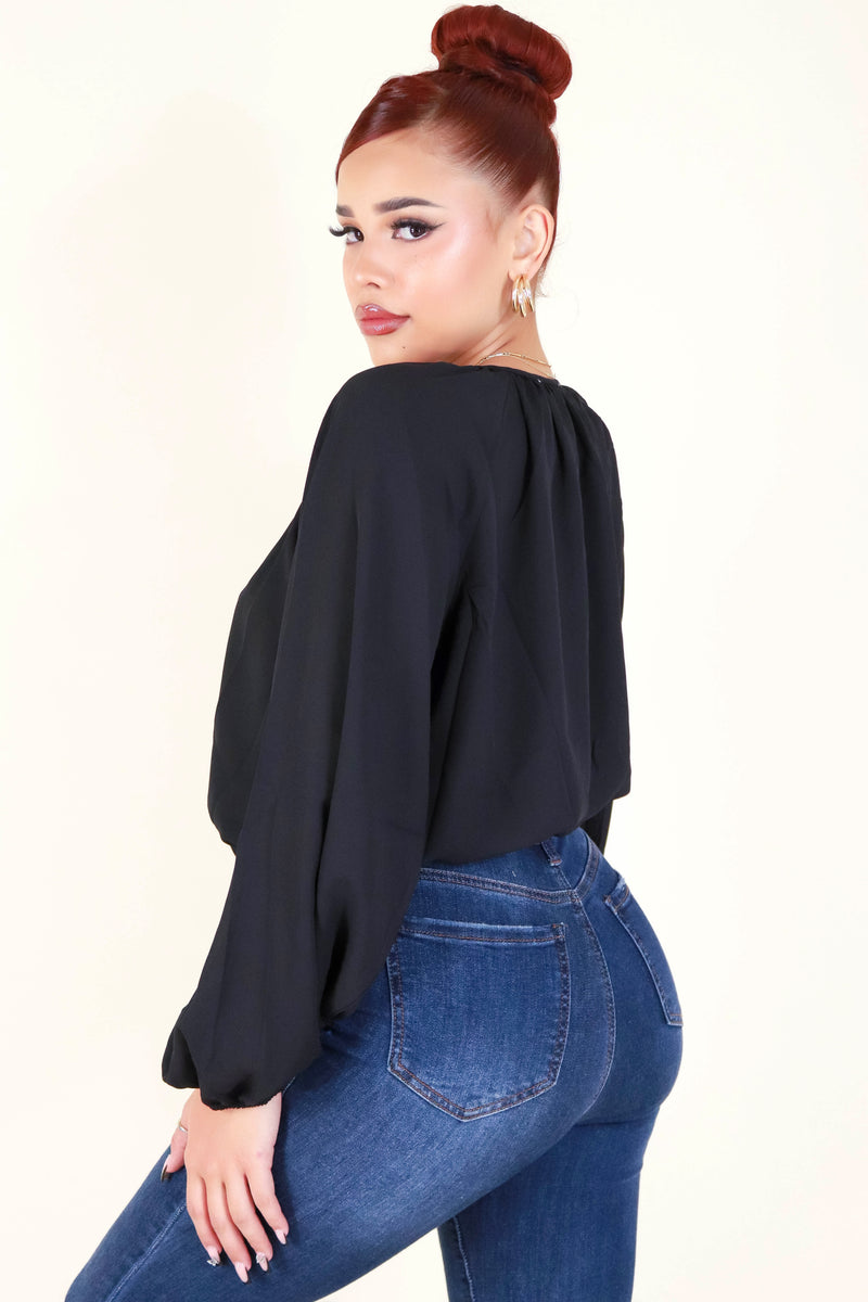 Jeans Warehouse Hawaii - L/S SOLID WOVEN DRESSY TOPS - TOO GOOD TO BE TRUE TOP | By BLUSH