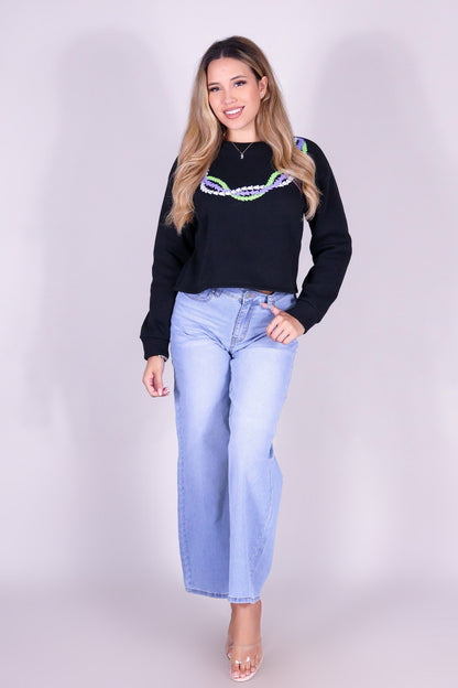 CROWN FLOWER PAKALANA SWEATER
