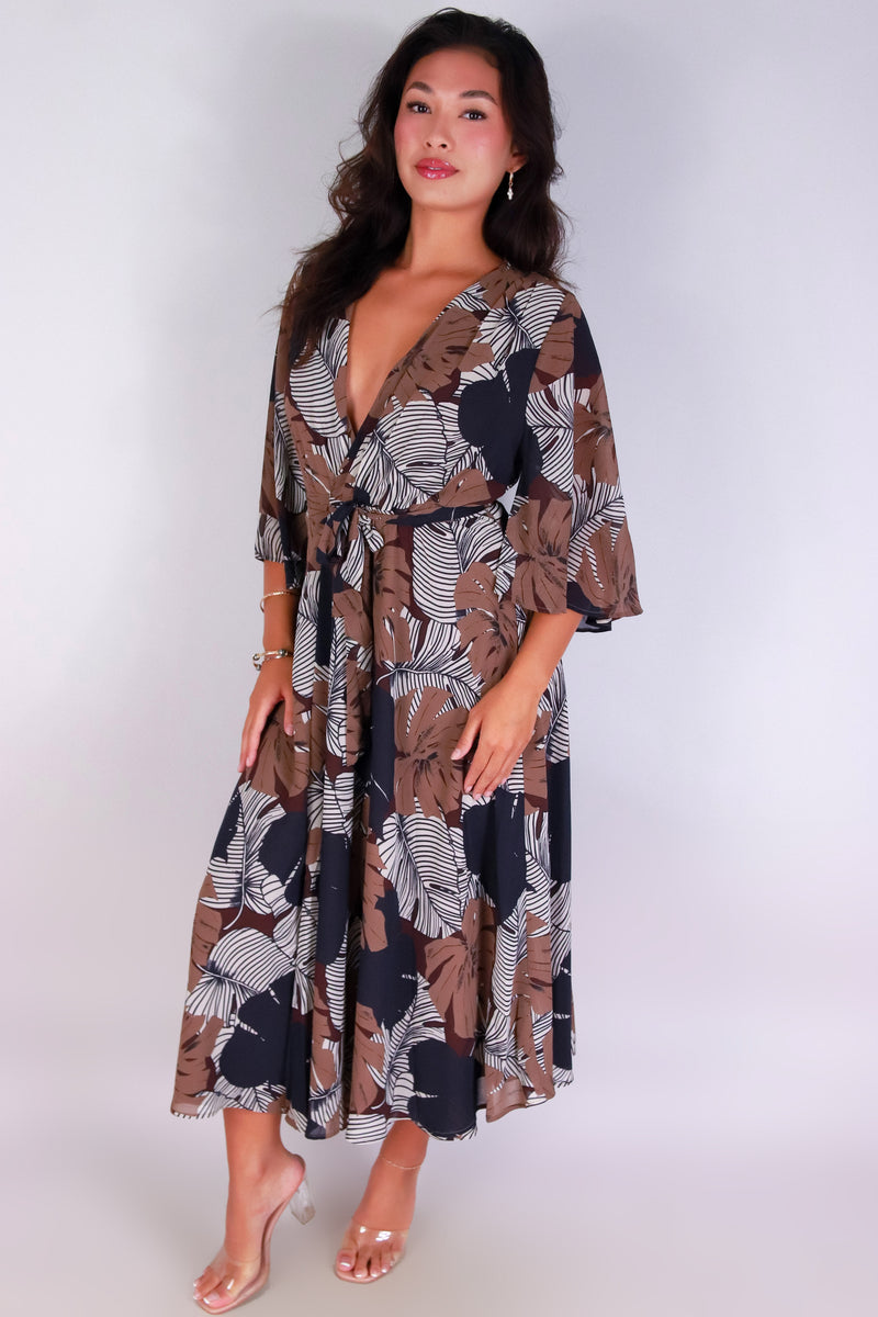 Jeans Warehouse Hawaii - SLEEVE SHORT PRINT DRESSES - SWAY SOCIETY DRESS | By HYFVE