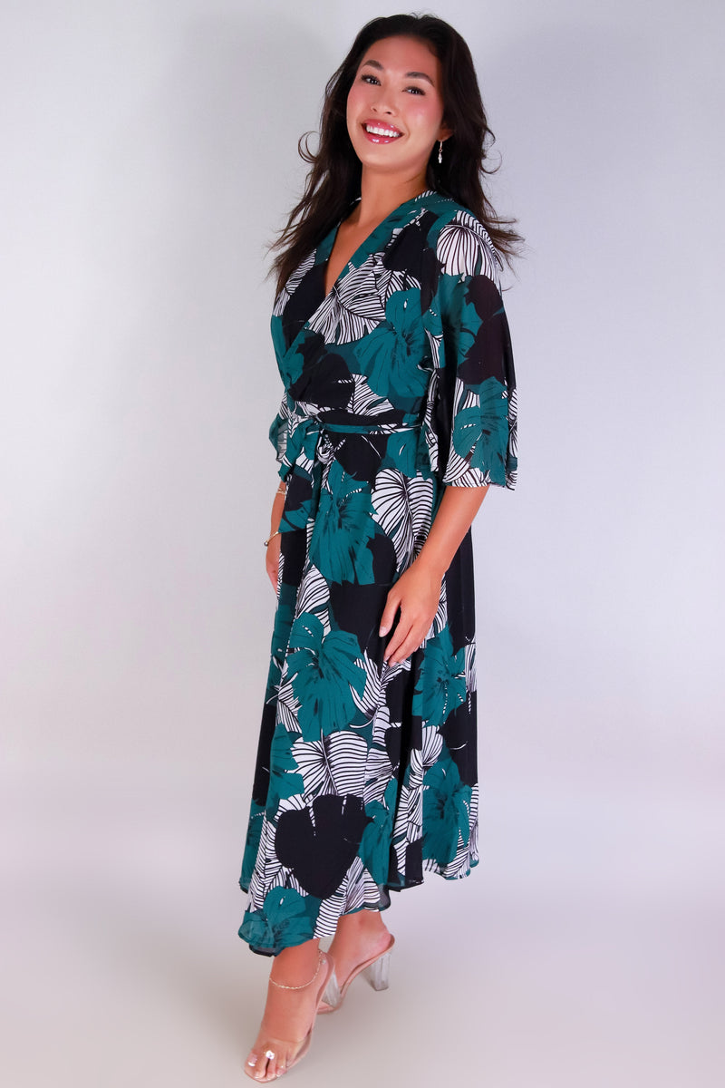 Jeans Warehouse Hawaii - SLEEVE SHORT PRINT DRESSES - SWAY SOCIETY DRESS | By HYFVE