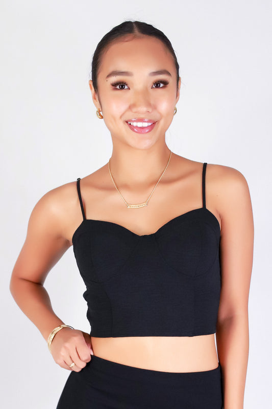 FITTED & FLIRTY CROP TOP
