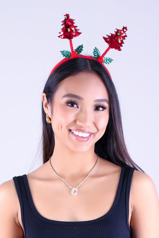 TINSEL TREE HEADBAND