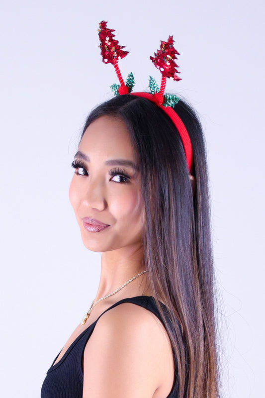 TINSEL TREE HEADBAND