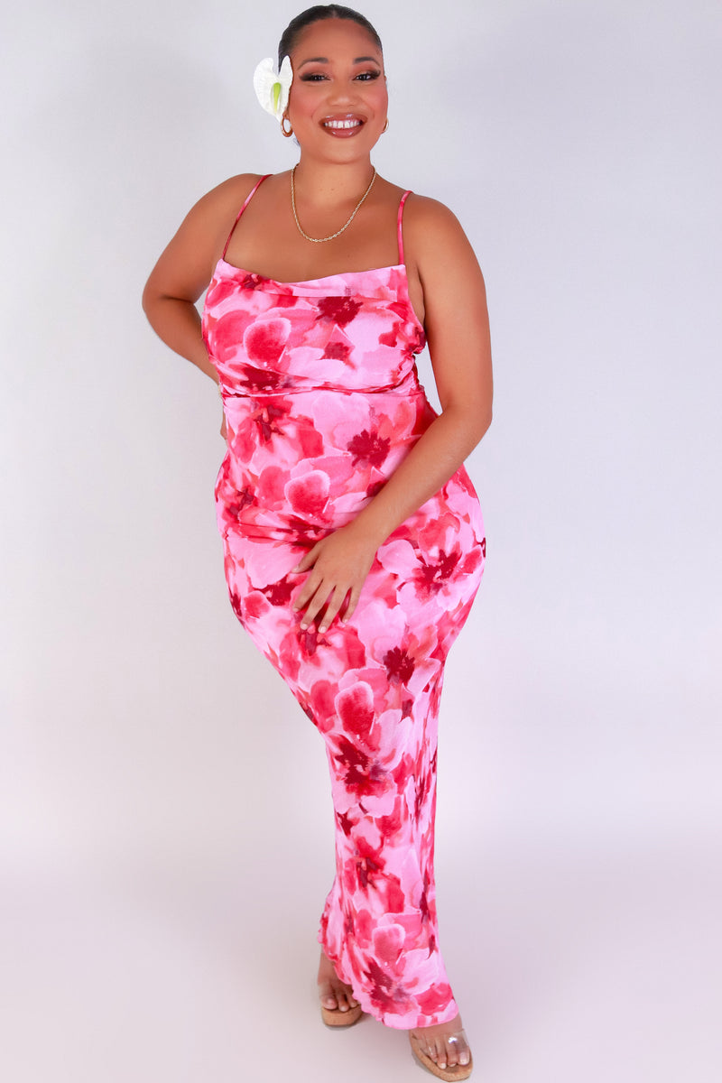 Jeans Warehouse Hawaii - PLUS PLUS KNIT PRINT DRESES - SHEER FLOW MAXI DRESS | By PERSAYA
