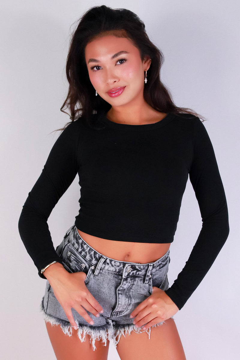 Jeans Warehouse Hawaii - LS CASUAL SOLID - TOUCH OF DRAMA TOP | By ACTIVE USA