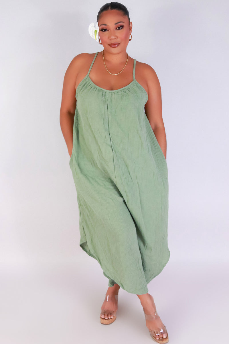 Jeans Warehouse Hawaii - PLUS SOLID JUMPSUITS - ALL FOR IT NO WAIST JUMPSUIT | By LUZ