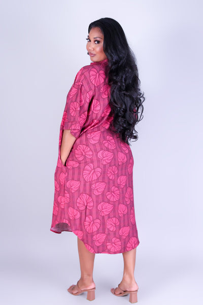 ANTHURIUM PALAKA T-SHIRT DRESS
