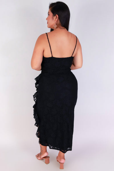 Jeans Warehouse Hawaii - PLUS PLUS SOLID KNIT DRESSES - SWEET N LACE DRESS | By ZENOBIA