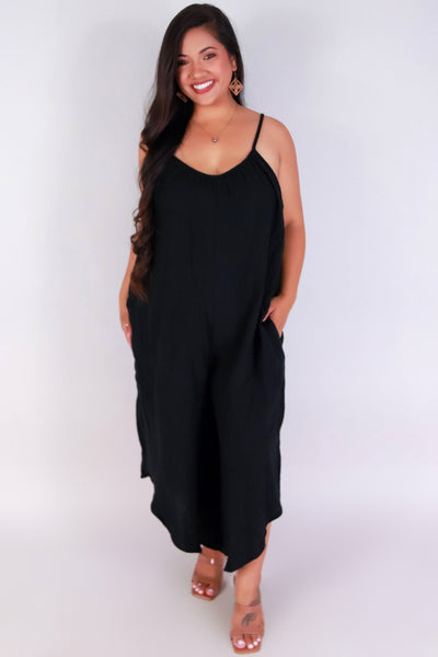 Jeans Warehouse Hawaii - PLUS SOLID JUMPSUITS - ALL FOR IT NO WAIST JUMPSUIT | By LUZ