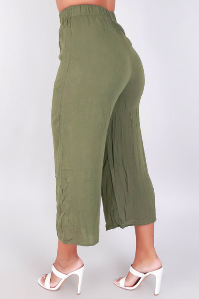 Jeans Warehouse Hawaii - SOLID WOVEN CAPRI'S - BUYING TIME CAPRIS | By PAPERMOON/ B_ENVIED