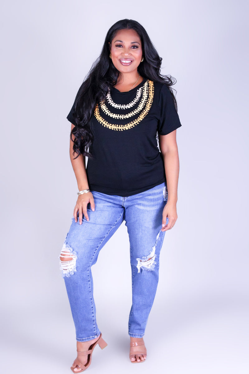 PUAKENIKENI 3 STRAND LEI TEE