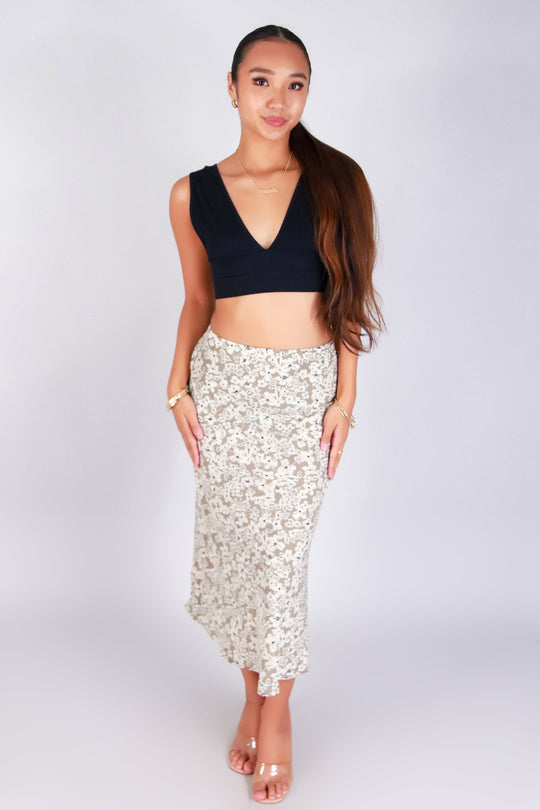 PRETTY IN PETALS MIDI SKIRT