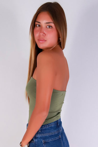 Jeans Warehouse Hawaii - TANK/TUBE SOLID BASIC - UNTIL FOREVER CROP TUBE TOP | By ACTIVE USA