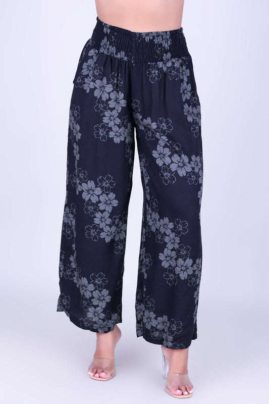 PUAKENIKENI PARADISE SMOCKED WAIST PANTS