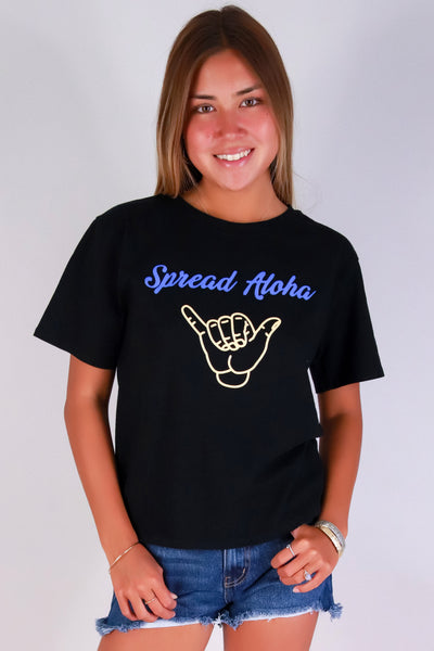 Jeans Warehouse Hawaii - S/S SCREEN - SPREAD ALOHA TEE | By POPULAR 21