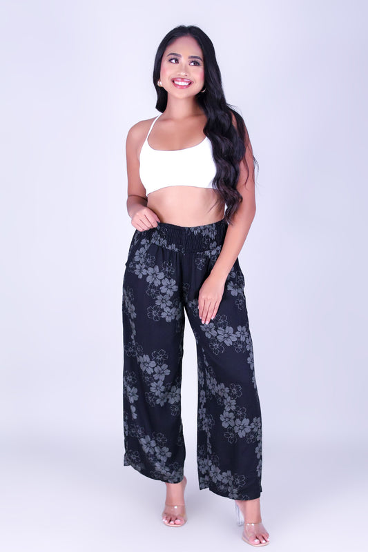 PUAKENIKENI PARADISE SMOCKED WAIST PANTS