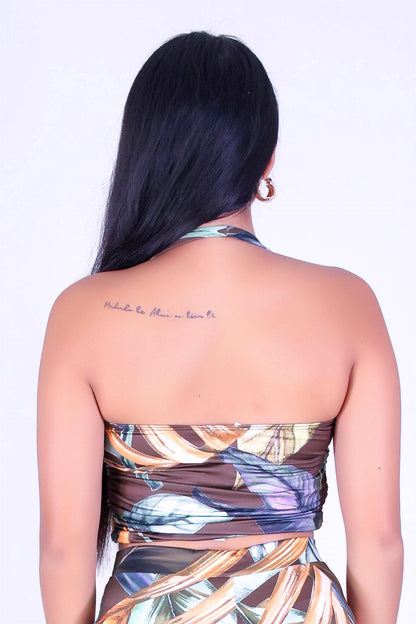 ISLAND BLOOM HALTER TOP