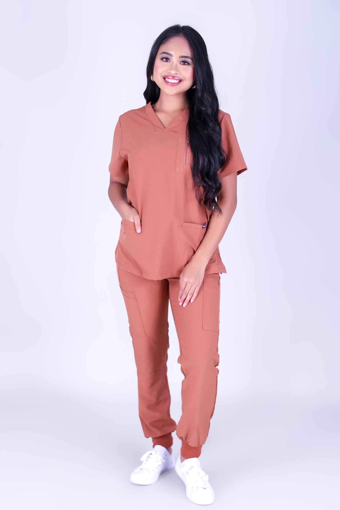 BE PATIENT WITH ME SCRUB TOP