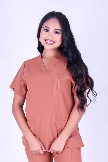 BE PATIENT WITH ME SCRUB TOP