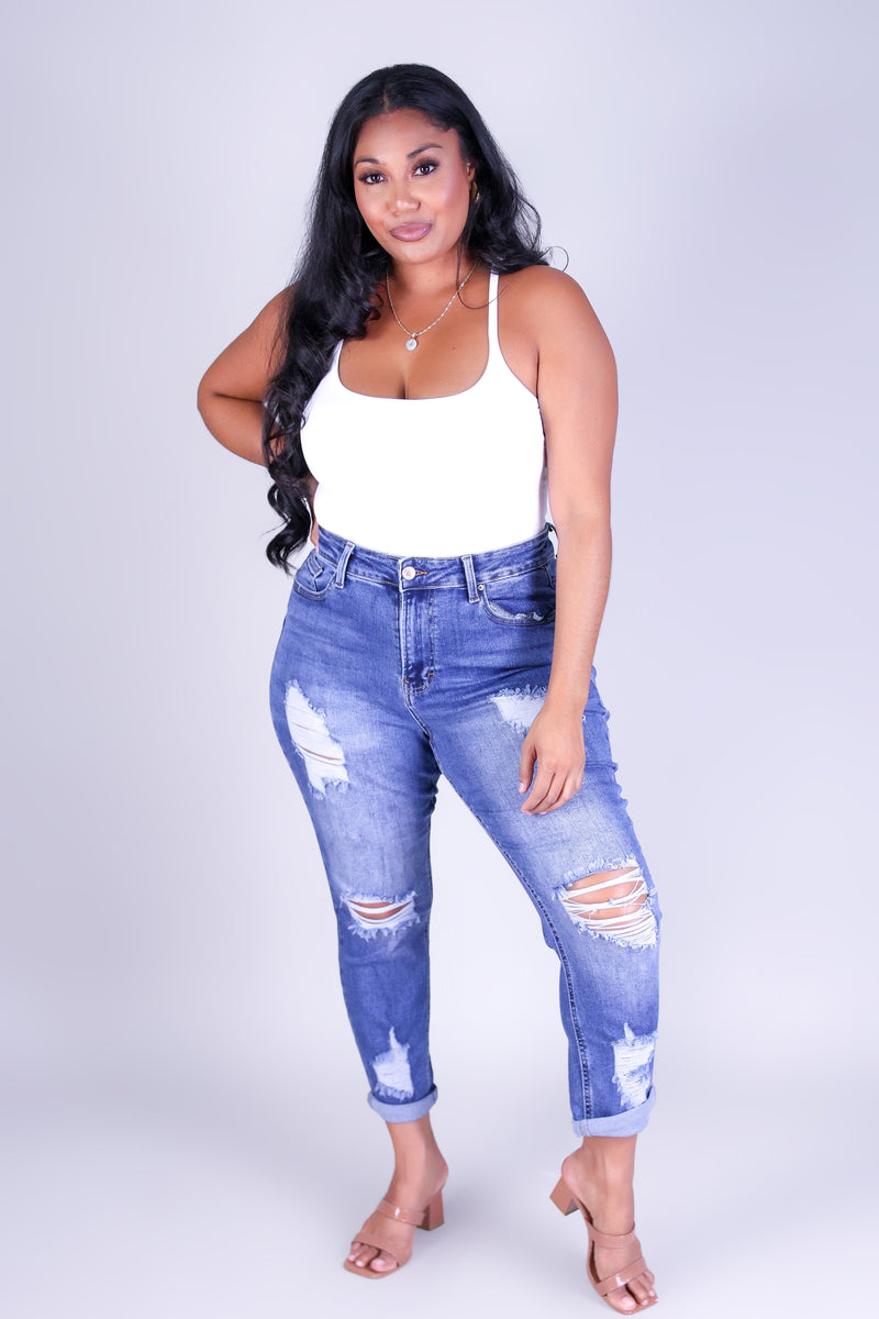 FLAWLESS PER USUAL DENIM CAPRI&