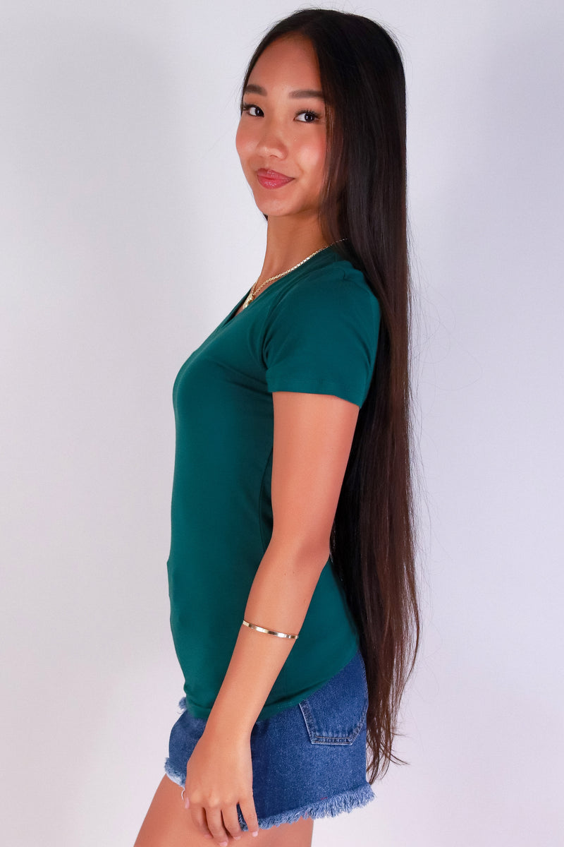 Jeans Warehouse Hawaii - S/S SOLID BASIC - DO MORE TOP | By ACTIVE USA