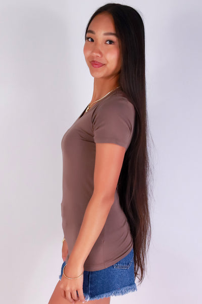 Jeans Warehouse Hawaii - S/S SOLID BASIC - DO MORE TOP | By ACTIVE USA