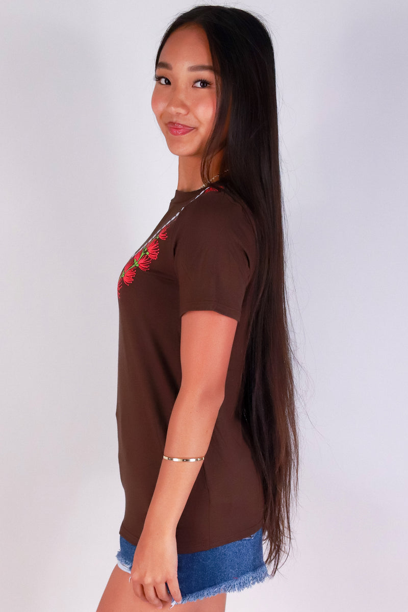 Jeans Warehouse Hawaii - S/S SCREEN - OHIA LEHUA LEI TEE | By LUZ