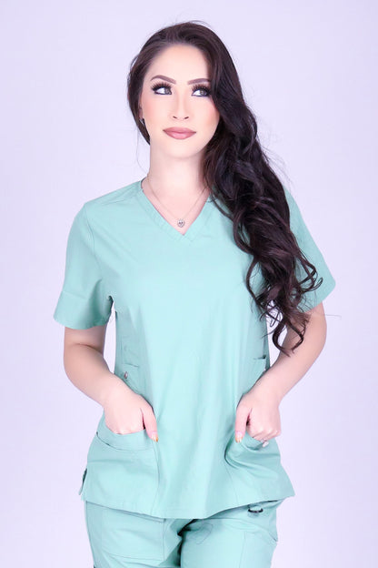 TAKE GOOD CARE SCRUB TOP