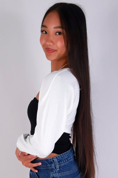 Jeans Warehouse Hawaii - LS SHRUGS/CARDIGANS - TOP IT OFF BOLERO | By PAPERMOON/ B_ENVIED