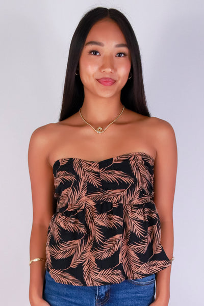 Jeans Warehouse Hawaii - TANK PRINT WOVEN DRESSY TOPS - BREEZE AFFAIR TUBE TOP | By PAPERMOON/ B_ENVIED