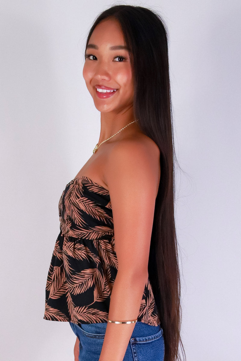 Jeans Warehouse Hawaii - TANK PRINT WOVEN DRESSY TOPS - BREEZE AFFAIR TUBE TOP | By PAPERMOON/ B_ENVIED