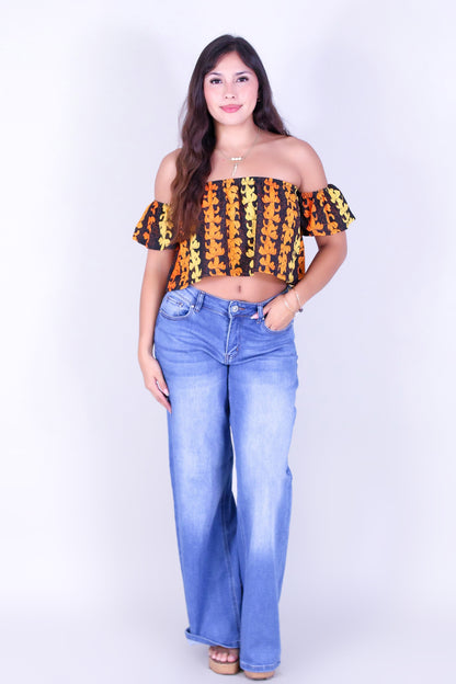 PUAKENIKENI OUTLINE OFF SHOULDER TOP