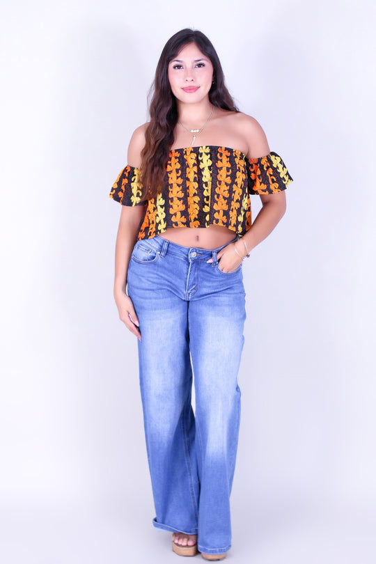 PUAKENIKENI OUTLINE OFF SHOULDER TOP