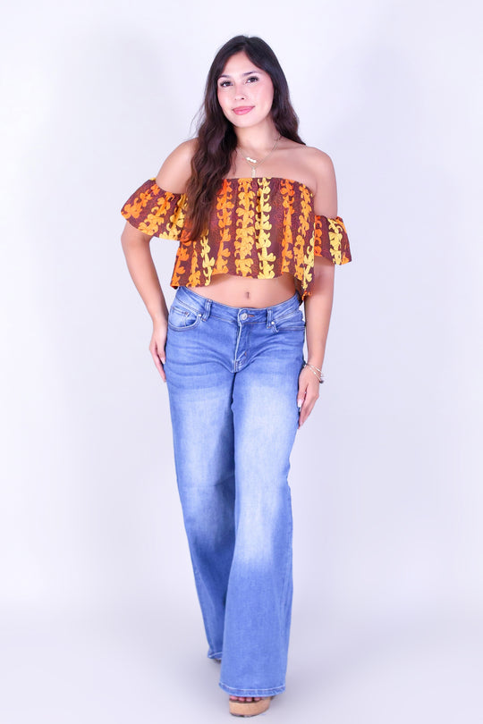 PUAKENIKENI OUTLINE OFF SHOULDER TOP