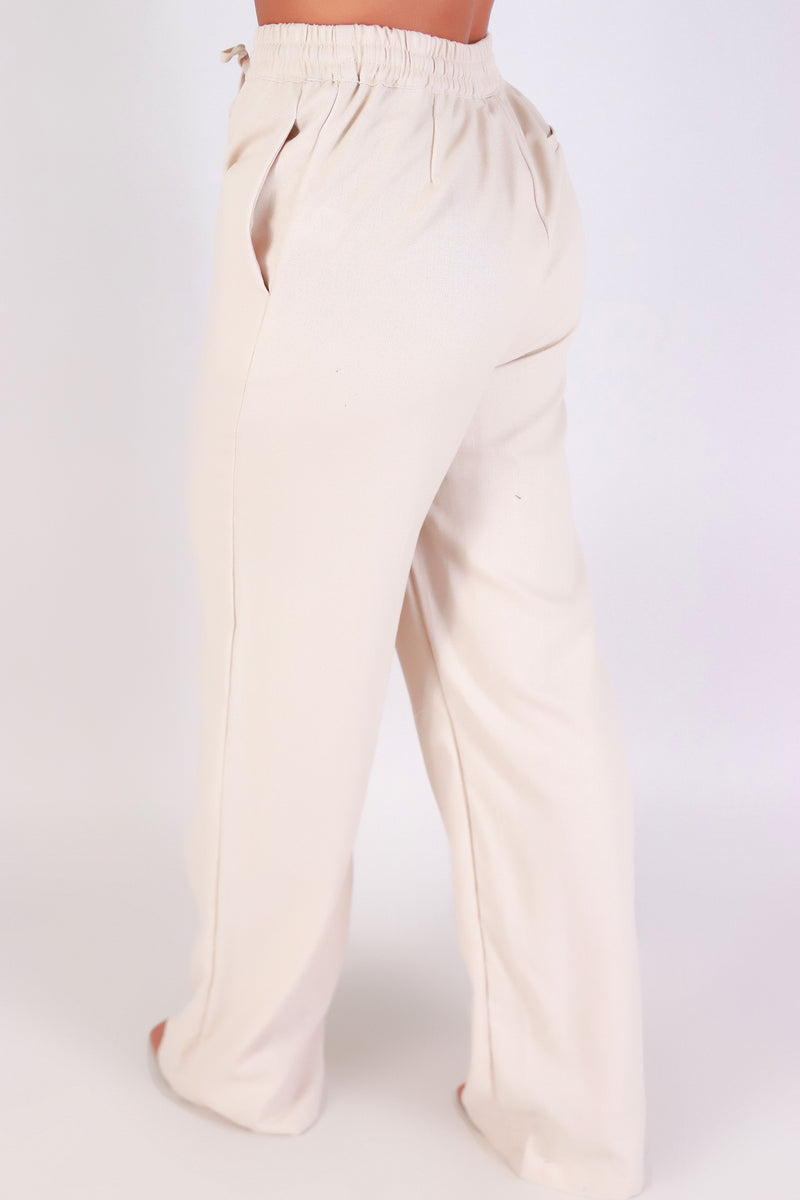 Jeans Warehouse Hawaii - SOLID WOVEN PANTS - CLOUDWALK LINEN PANTS | By STYLE MELODY