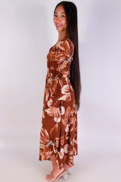 Jeans Warehouse Hawaii - SLEEVE LONG PRINT DRESSES - SHE MOVES MAXI DRESS | By HYFVE