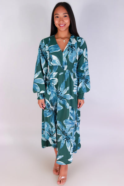 Jeans Warehouse Hawaii - SLEEVE LONG PRINT DRESSES - SHE MOVES MAXI DRESS | By HYFVE