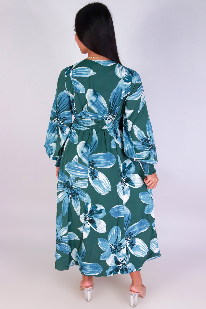 Jeans Warehouse Hawaii - SLEEVE LONG PRINT DRESSES - SHE MOVES MAXI DRESS | By HYFVE