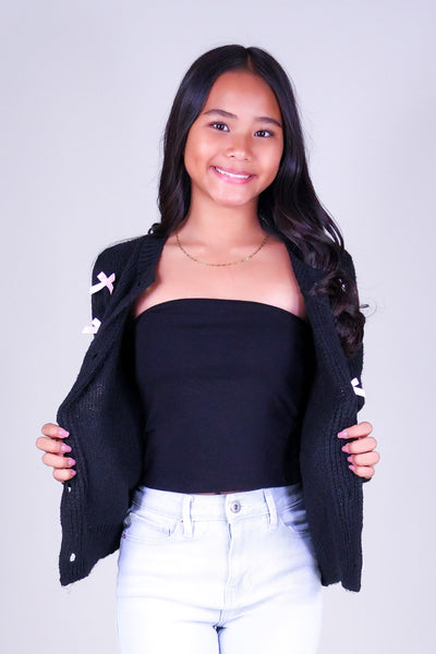 DARLING BOW CARDIGAN | KIDS SIZE 2-16