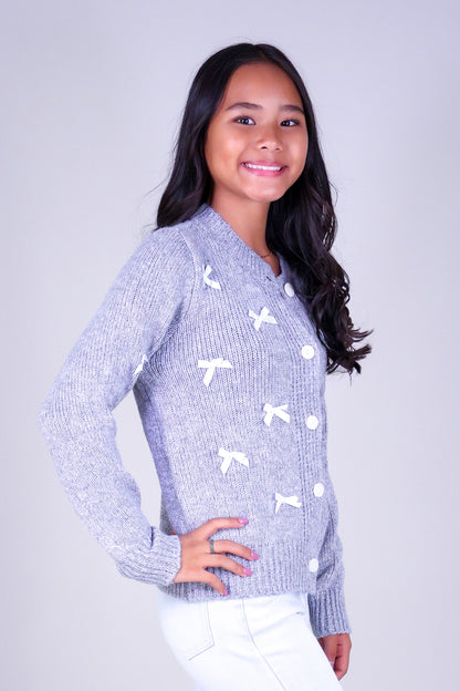 DARLING BOW CARDIGAN | KIDS SIZE 2-16