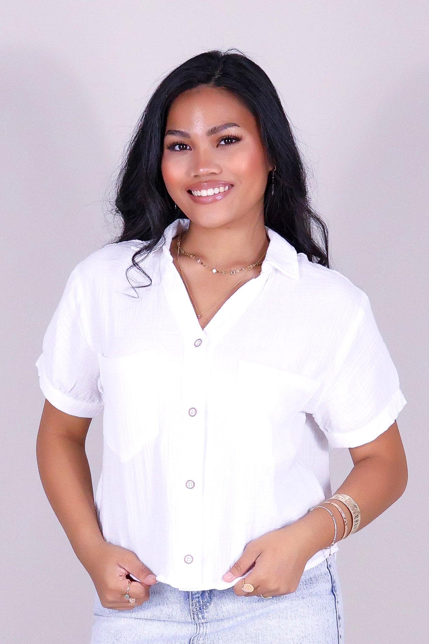 SOFT AIR BUTTON DOWN TOP
