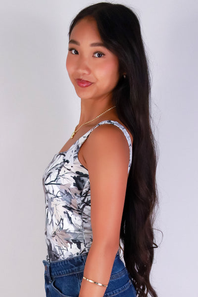 Jeans Warehouse Hawaii - SL PRINT - HUNTING CAMO SQUARE NECK TOP | By LUZ