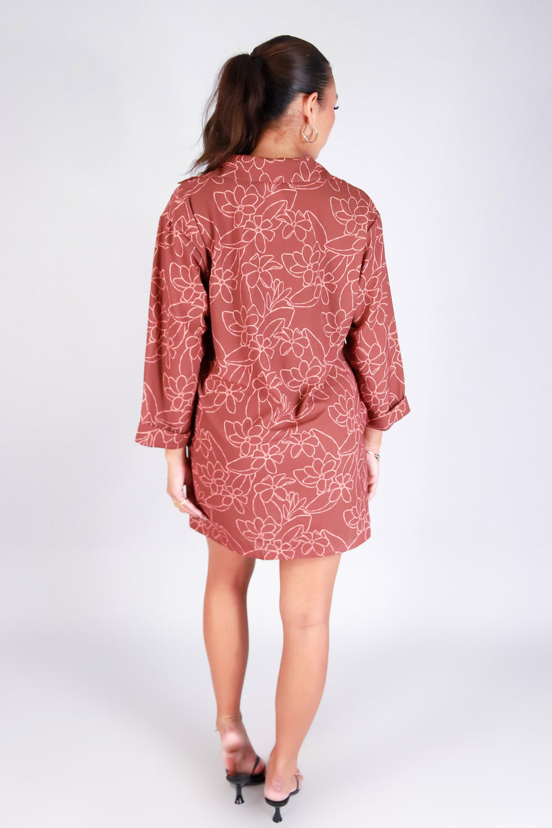 GARDENIA BUTTON DOWN DRESS