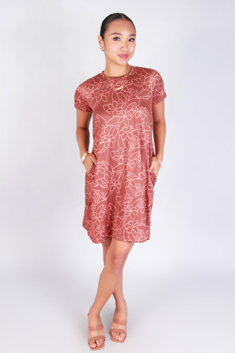 GARDENIA TRAPEZE DRESS