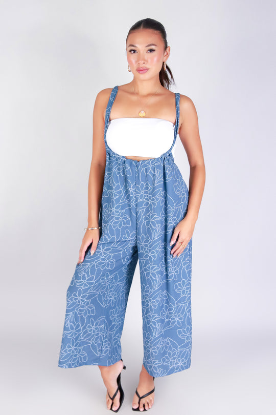 GARDENIA TIE-BACK OVERALL JUMPSUIT