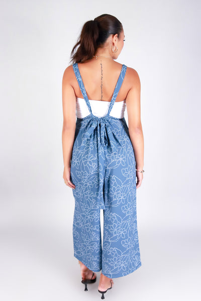 GARDENIA TIE-BACK OVERALL JUMPSUIT